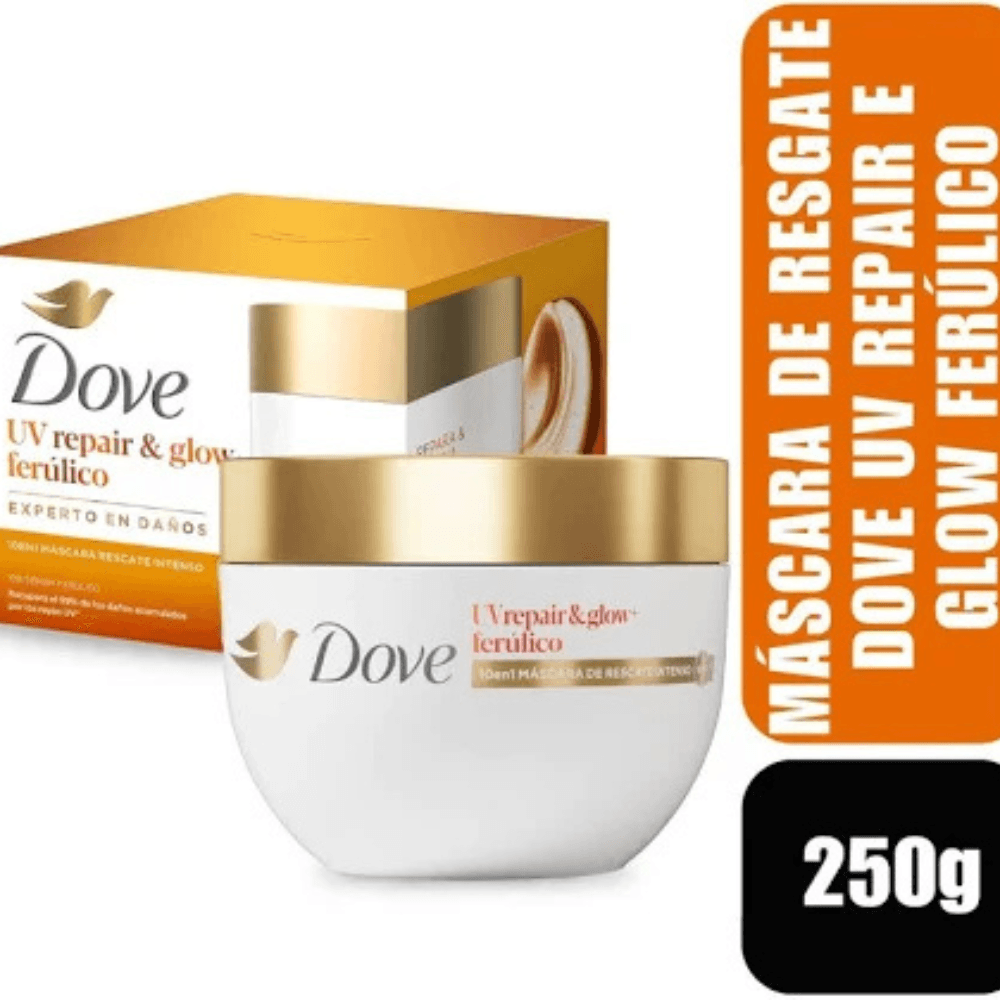 Máscara Dove UV Repair e Glow+ Ferúlico Expert em Danos 250G